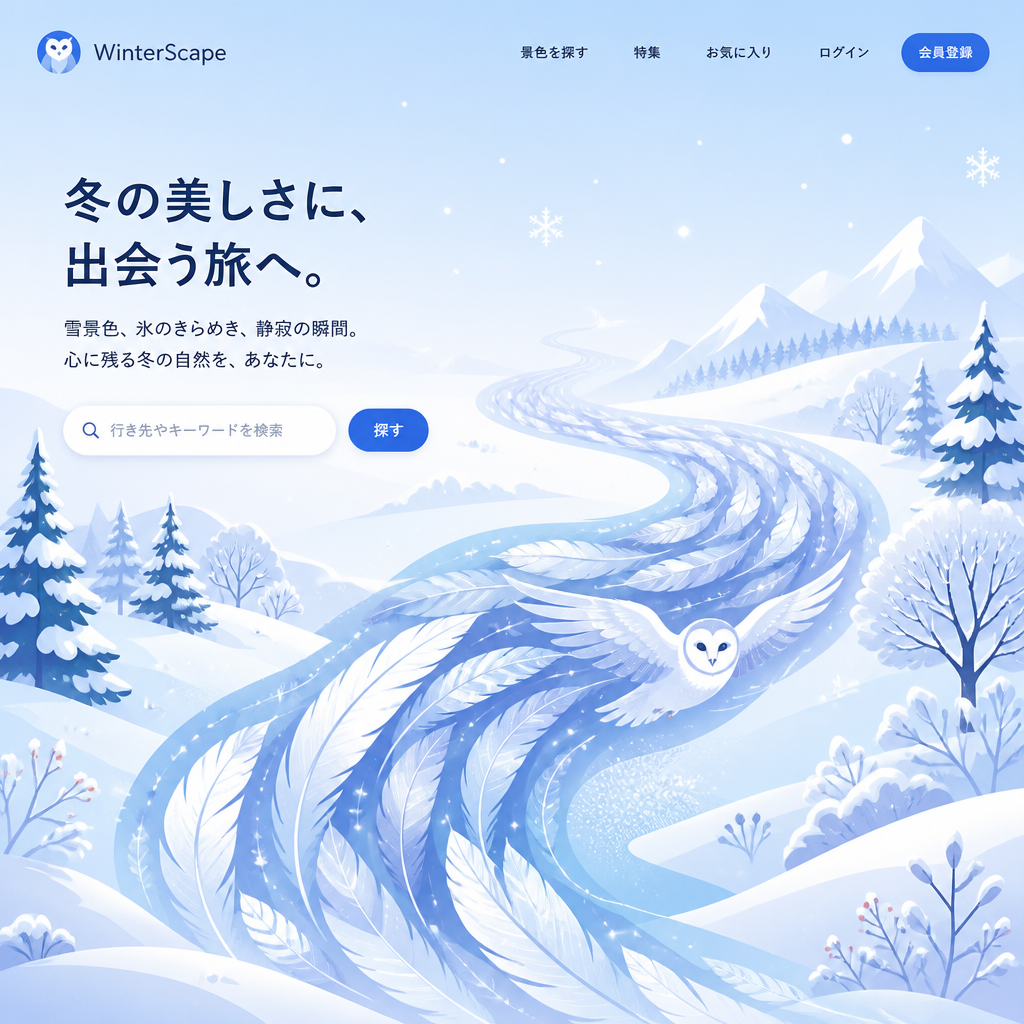 フラットベクター × 風景