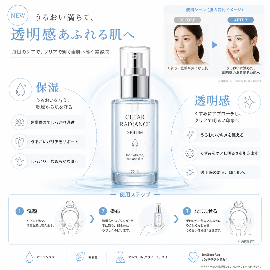 インフォグラフィック × 美容液広告