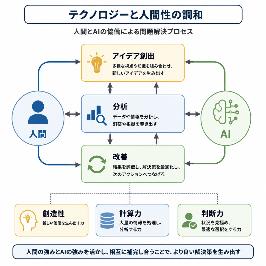 概念図 × AIと人間の協働