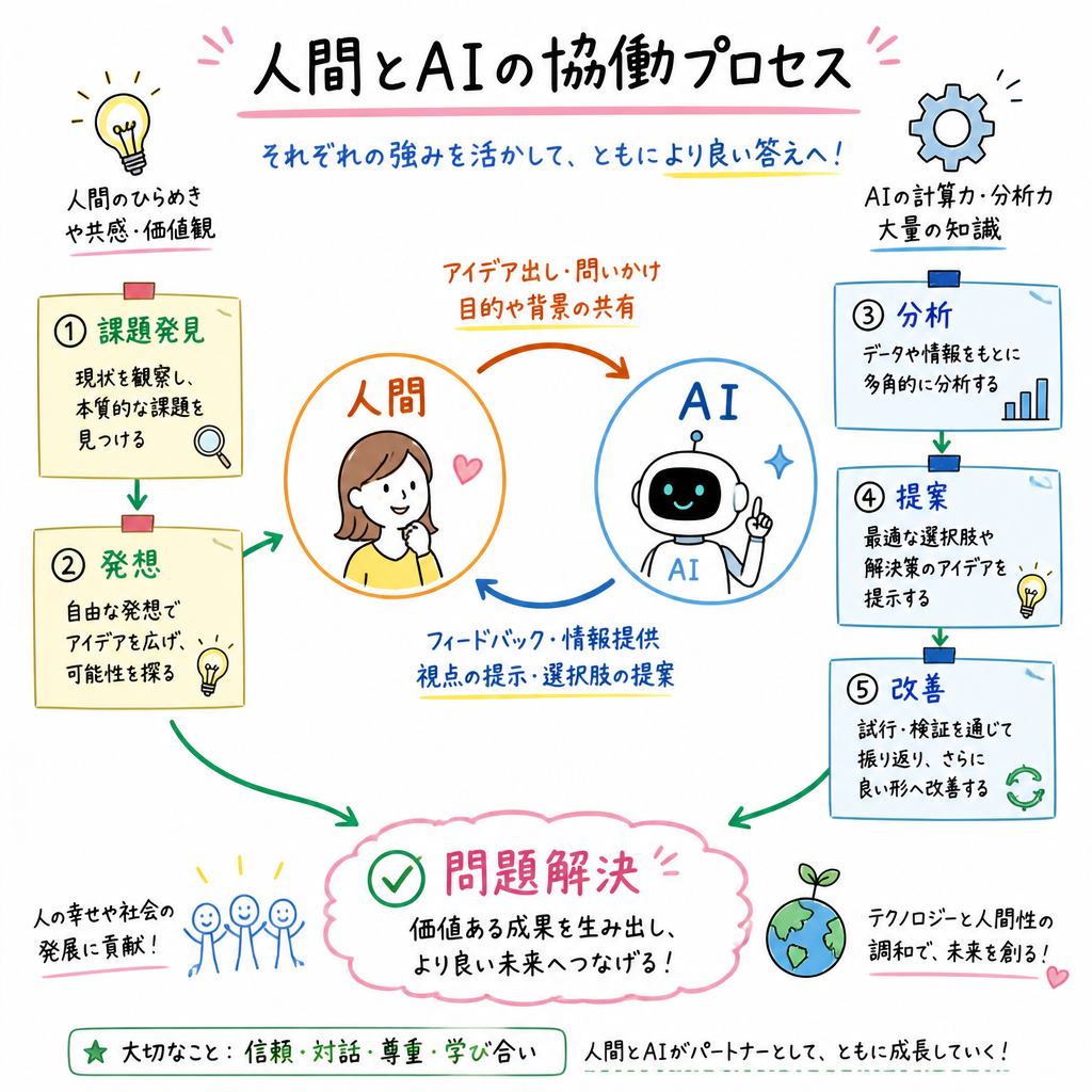 ホワイトボード手描き × AIと人間の協働