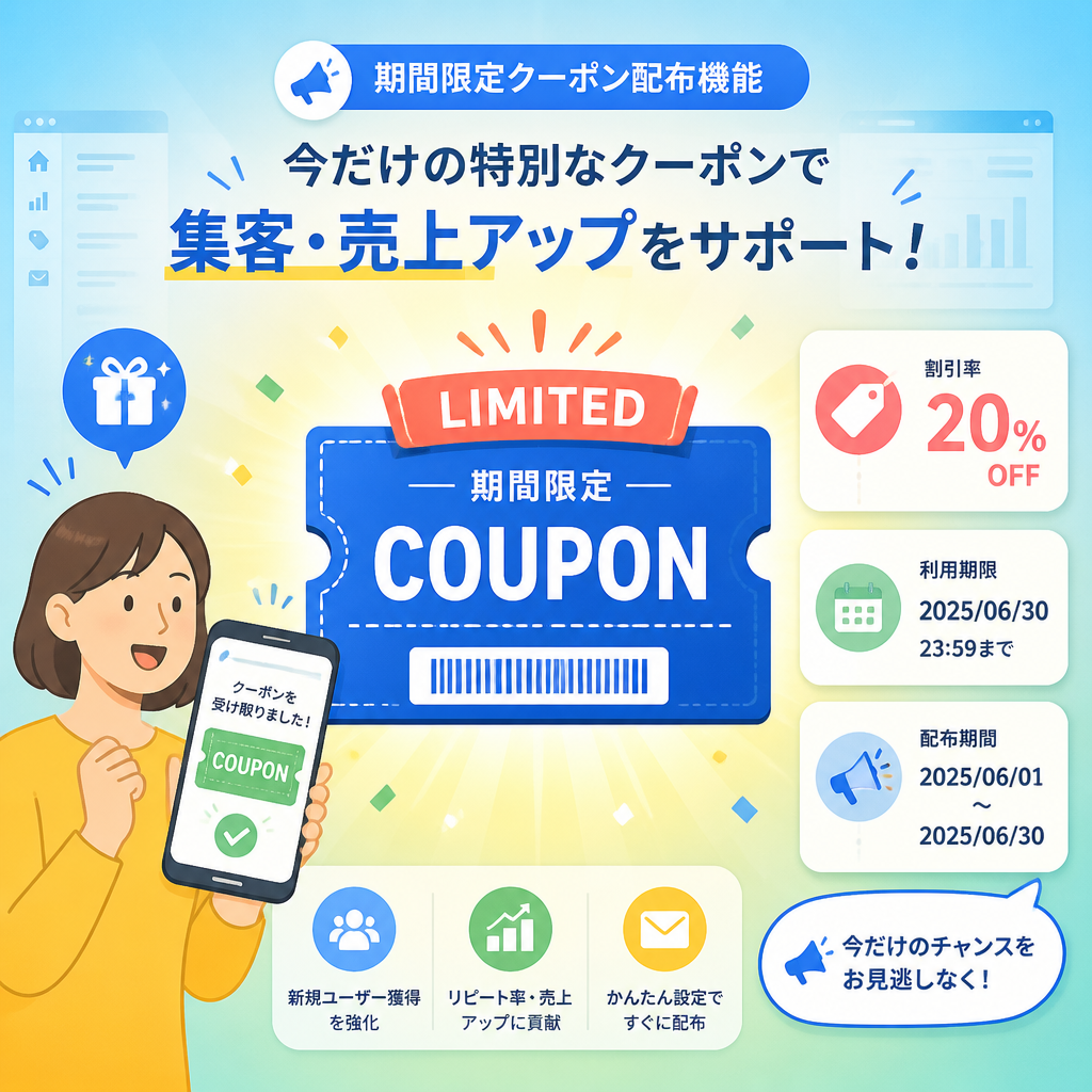 フラットベクター × 期間限定クーポン