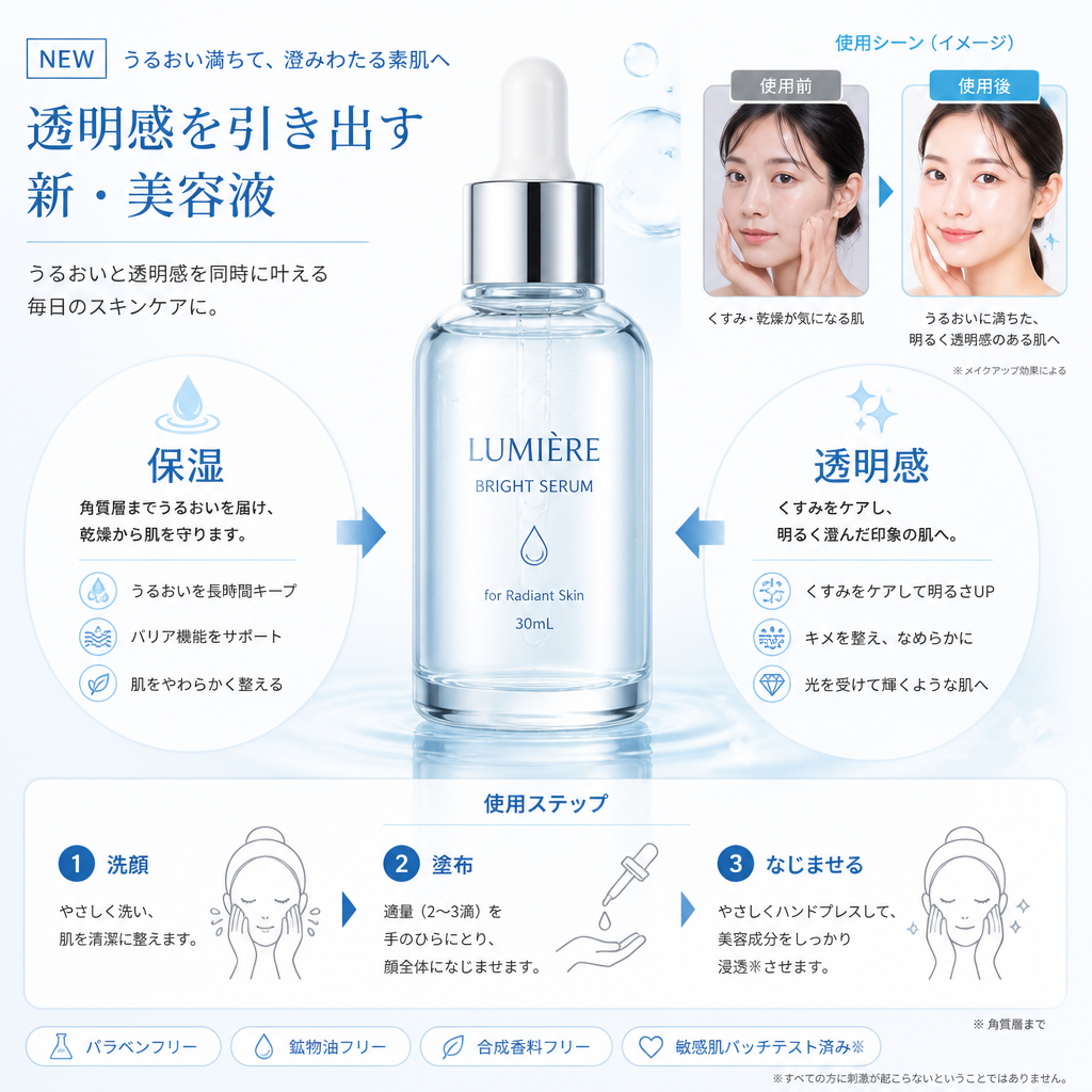 インフォグラフィック × 美容液広告