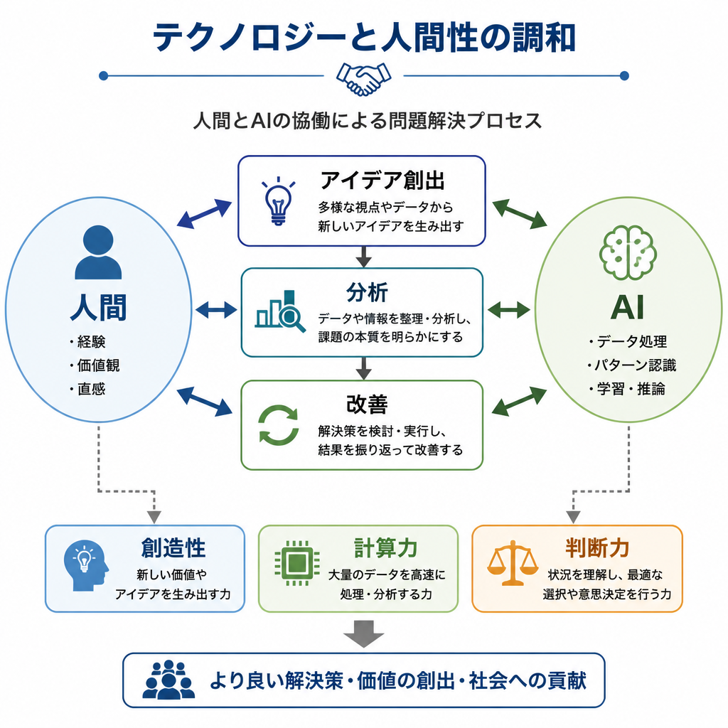 概念図 × AIと人間の協働