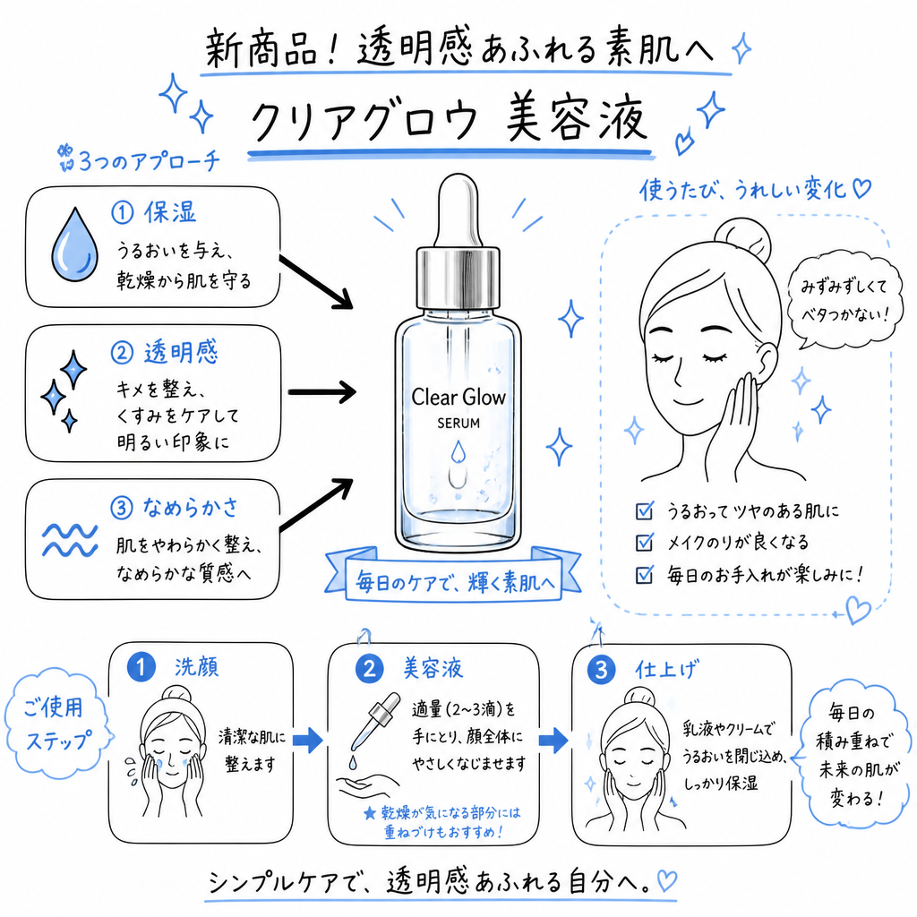 ホワイトボード手描き × 美容液広告